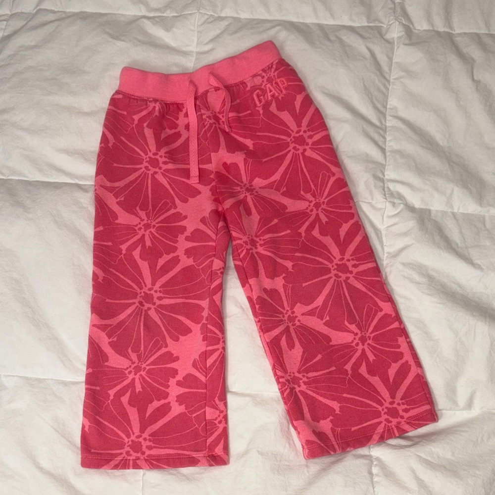 GAP Kids Pink Floral sweatpant Bottoms